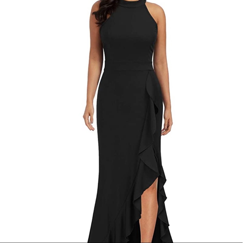 High Neck Mermaid Evening Dress
